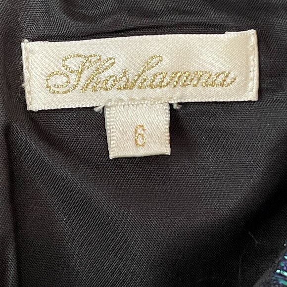 Shoshanna Monique Metallic Jacquard Tweed Teal Sleeveless Fit Flare Dress Sz 6 - Picture 8 of 10